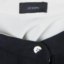 مملوكة مسبقًا Joseph Black Matte Silk Sheer Sleeve Tunic Dress S