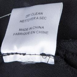 مملوكة مسبقًا Joseph Black Matte Silk Sheer Sleeve Tunic Dress S