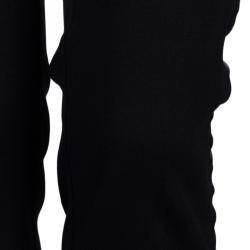 Pre Owned بنطلون جوزيف قطن أسود بشرائط ساتان جانبية M