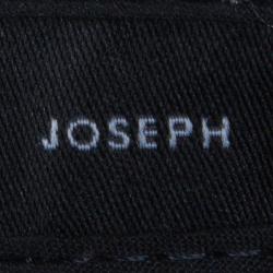 Pre Owned بنطلون جوزيف قطن أسود بشرائط ساتان جانبية M