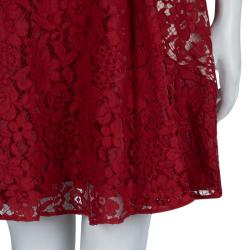 Pre Owned Joseph Red Lace A-Line Dress  S