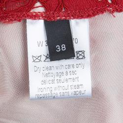 Pre Owned Joseph Red Lace A-Line Dress  S