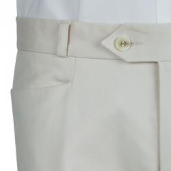 Pre Owned Joseph Cream Tailored Cotton Trousers M