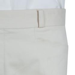 Pre Owned Joseph Cream Tailored Cotton Trousers M