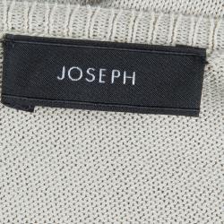 Pre Owned توب جوزيف تريكو بيج كم طويل رباط متقاطع على الصدر M 