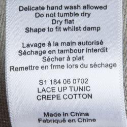 Pre Owned توب جوزيف تريكو بيج كم طويل رباط متقاطع على الصدر M 