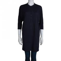 Pre Owned تونيك جوزيف جيرسي كتان أزرق كحلي M