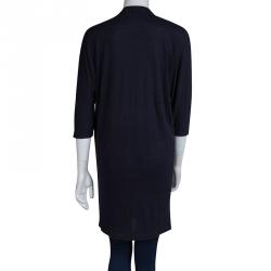 Pre Owned تونيك جوزيف جيرسي كتان أزرق كحلي M