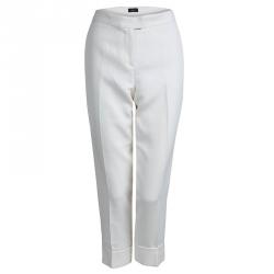 Joseph Off White Cropped Trousers M