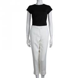 Joseph Off White Cropped Trousers M