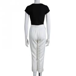 Joseph Off White Cropped Trousers M
