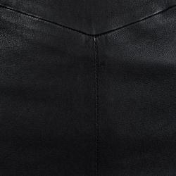 Pre Owned Joseph Black Claire Leather Pencil Skirt S