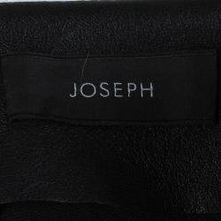 Pre Owned Joseph Black Claire Leather Pencil Skirt S