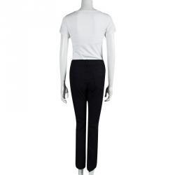 Joseph Dark Blue Stretch Denim Boot Cut Trousers L