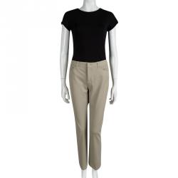 Pre Owned Joseph Beige Stretch Denim Boot Cut Pants L