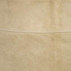 Pre Owned Joseph Beige Goat Skin Suede Mini Skirt XS
