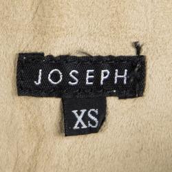 Pre Owned Joseph Beige Goat Skin Suede Mini Skirt XS