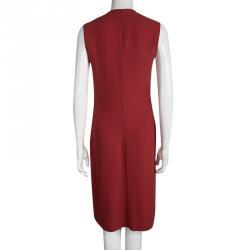Pre Owned Joseph Red Stretch Crepe Yvonne Dress M