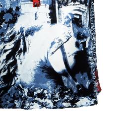 Pre Owned فستان جست كافالي منقوش حرير متعدد الألوان M