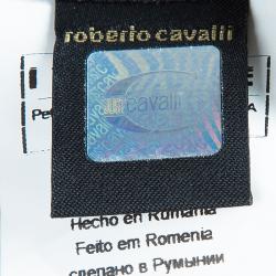 Pre Owned فستان جست كافالي منقوش حرير متعدد الألوان M