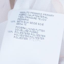 Pre Owned Just Cavalli Ivory Watercolor Print Silk Sleeveless Dress L