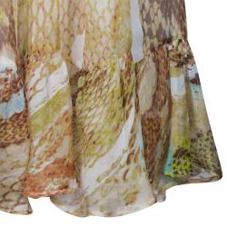 Just Cavalli Cream Snake Print Dress M