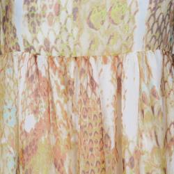 Just Cavalli Cream Snake Print Dress M