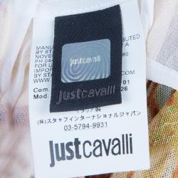 Just Cavalli Cream Snake Print Dress M