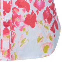 Pre Owned Just Cavalli Red & Yellow Floral Button Down Cotton Shirt M