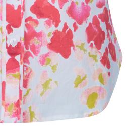 مملوكة مسبقًا قميص جاست كافالي قطن بأزرار مورد متعدد الألوان M