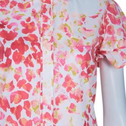 م ملوكة مسبقًا قميص جاست كافالي قطن بأزرار مورد متعدد الألوان M