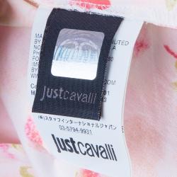 مملوكة مسبقًا قميص جاست كافالي قطن بأزرار مورد متعدد الألوان M