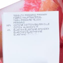 مملوكة مسبقًا قميص جاست كافالي قطن بأزرار مورد متعدد الألوان M