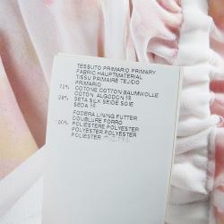 Pre Owned فستان ماكسي جاست كافالي قطن مورد أحمر وأصفر M