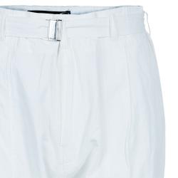 Pre Owned Just Cavalli White Lace up Detail Pants S