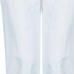 Pre Owned Just Cavalli White Lace up Detail Pants S