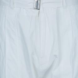 Pre Owned Just Cavalli White Lace up Detail Pants S