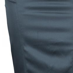 Pre Owned Just Cavalli Grey Silk Pencil Skirt M