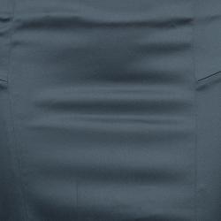 Pre Owned Just Cavalli Grey Silk Pencil Skirt M