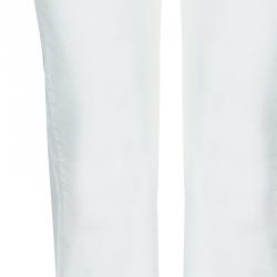 Pre Owned بنطلون جينز جست كافالي بأرجل واسعة أبيض M