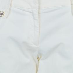 Pre Owned بنطلون جينز جست كافالي بأرجل واسعة أبيض M