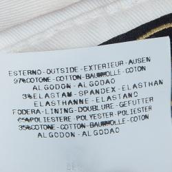 Pre Owned بنطلون جينز جست كافالي بأرجل واسعة أبيض M