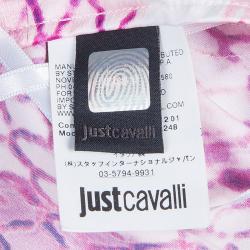 Pre Owned Just Cavalli Purple Snake Print Silk Maxi Dress M