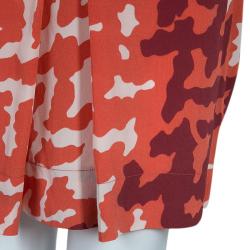 Pre Owned Just Cavalli Orange Printed Sleeveless Dress M