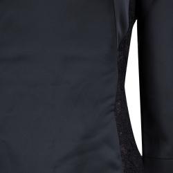 Pre Owned Just Cavalli Black Lace Insert Long Sleeve Dress M