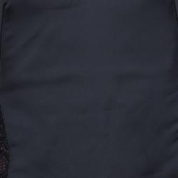 Pre Owned Just Cavalli Black Lace Insert Long Sleeve Dress M