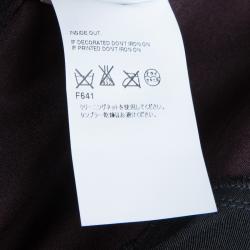 Pre Owned Just Cavalli Black Lace Insert Long Sleeve Dress M