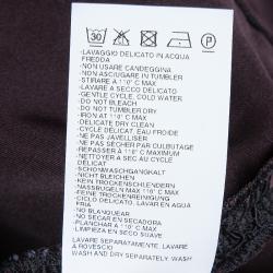 Pre Owned Just Cavalli Black Lace Insert Long Sleeve Dress M