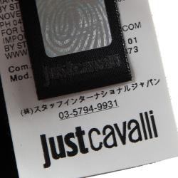 Pre Owned Just Cavalli Black Snake Logo Buckle Detail Pintucked Maxi Skirt S