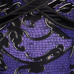 Pre Owned Just Cavalli Multicolor Printed Ruffle Bottom Bodycon Dress S